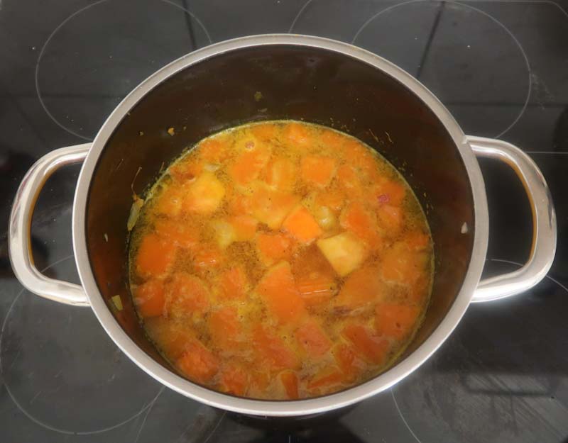 Asiat. Kürbiss. Gekocht unpüriert