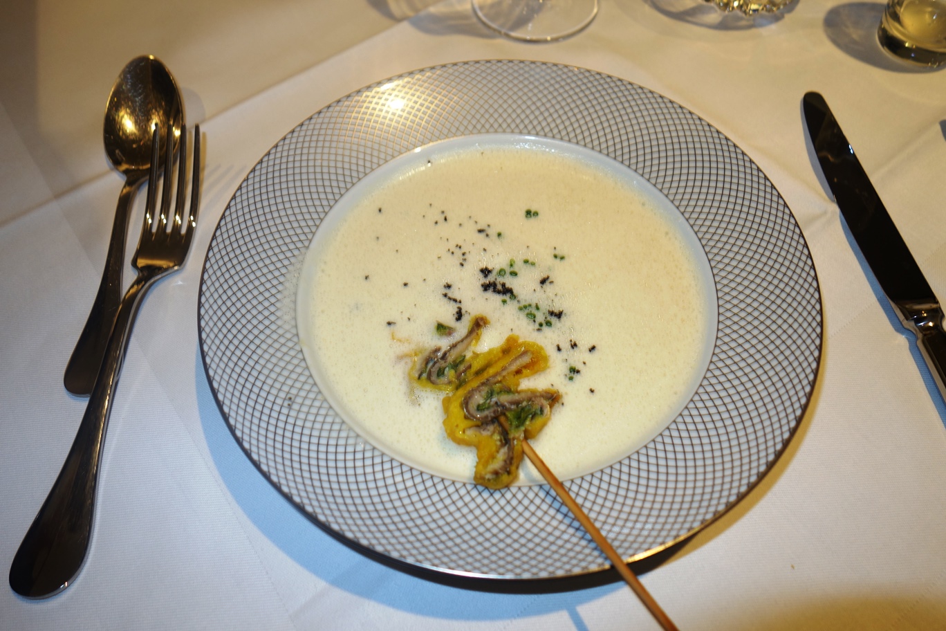 Fenchel Olivenschaum Suppe