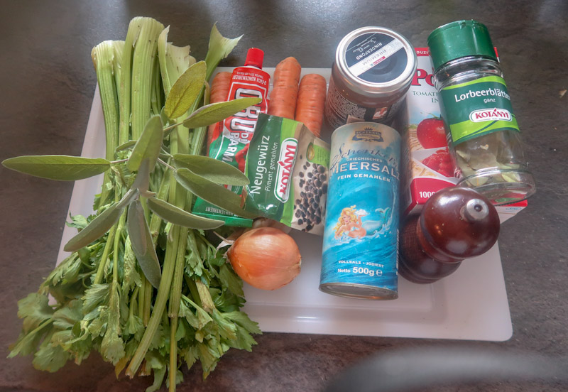 Rindsrouladen Gemüsezutaten 1