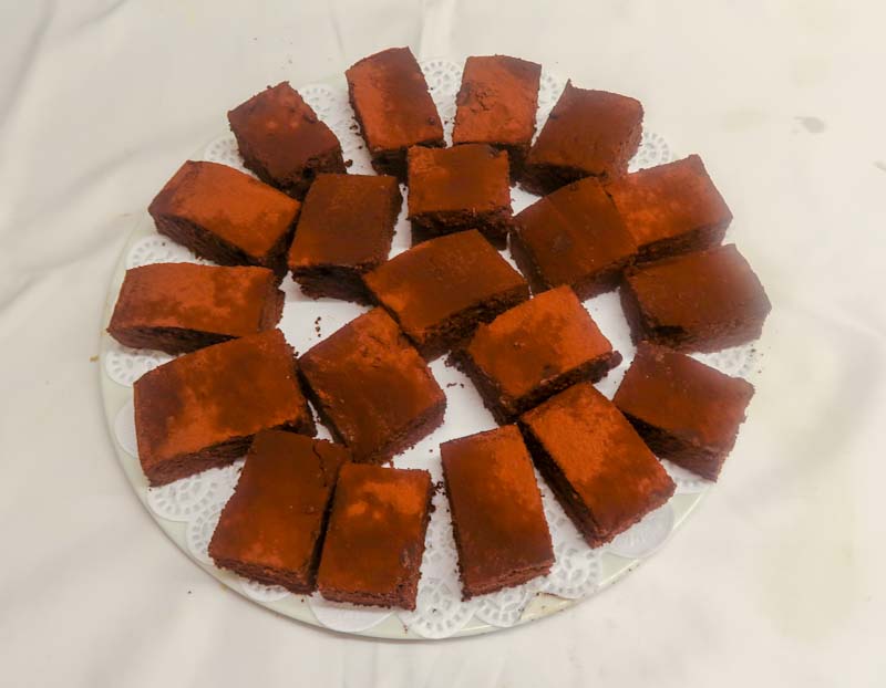 Schoko Brownies zum Servieren